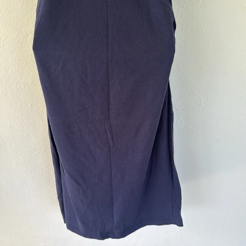 Old Navy Maternity navy blue short sleeve bodycon ruched dress size small